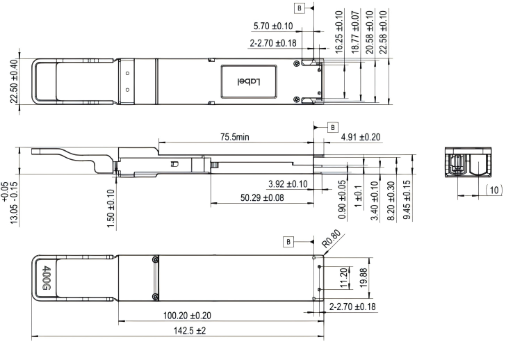400G光模块尺寸 400G光模块尺寸