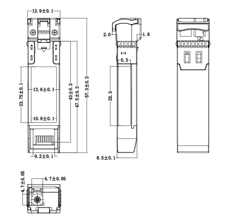 25G光模块尺寸 25G光模块尺寸